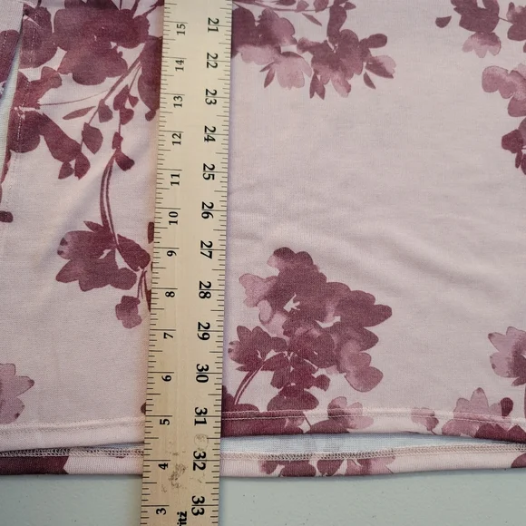 Chicos Floral Side-slit tunic  Scoop neck 3/4 Sleeve Size 2 u.s. Size L - Picture 4 of 11